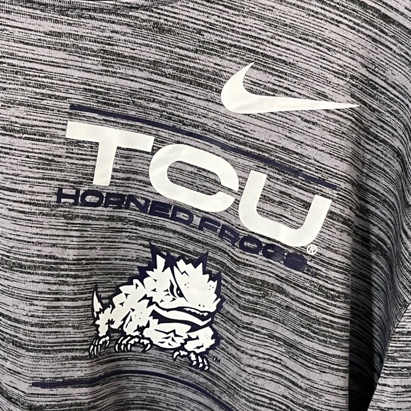 NWT Mens Nike TCU Horned Frogs Velocity Sideline Dri-FIT L/S TShirt (XL) - Picture 3 of 4